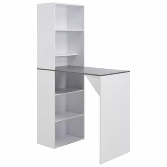 Vidaxl Τραπέζι Μπαρ Με Ραφιέρα Λευκό 115 X 59 X 200 Εκ. image 1