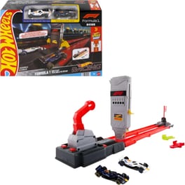 Playset Hot Wheels Racing Formula 1 Grid Start Track Set & 2 Die-Cast F1 Cars 1:64