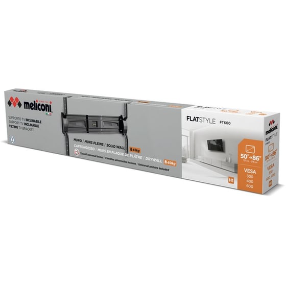 Βάση Τηλεοράσης Επιτοίχια Meliconi FT 600 50'' - 86'' έως 40 kg image 3
