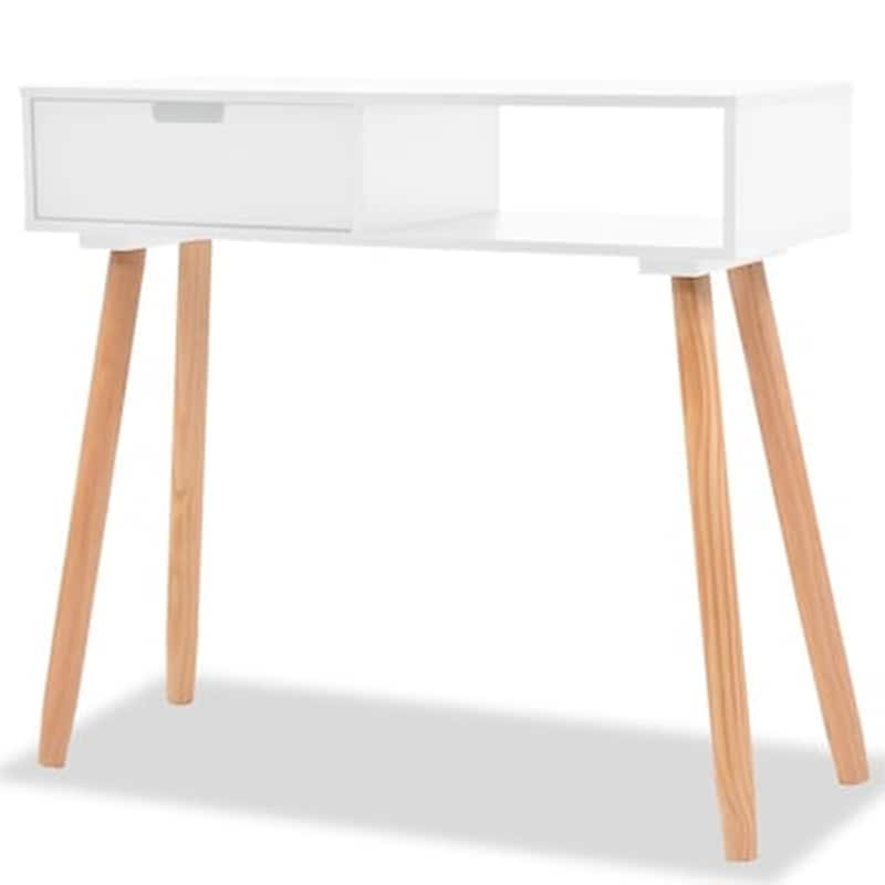 VIDAXL Κονσόλα Vidaxl από Μασίφ Ξύλο Πεύκου 80x30x72 cm - Λευκή