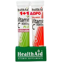 Health Aid Vitamin C 1000mg με Εχινάκεια - 20 δισκία + Δώρο 20 δισκία