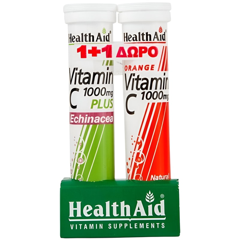 Health Aid Vitamin C 1000mg με Εχινάκεια - 20 δισκία + Δώρο 20 δισκία φωτογραφία