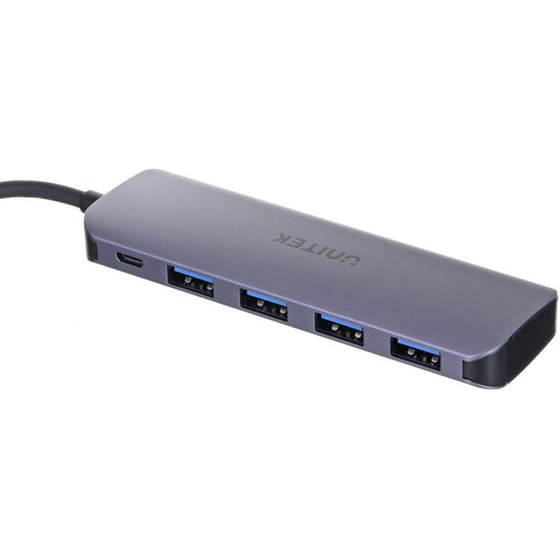 USB Hub Unitek H1107A USB-C με  5 θύρες - Γκρι image 4