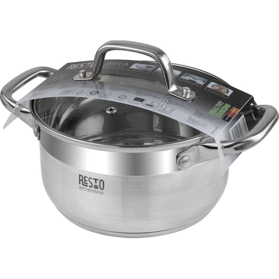 Κατσαρολάκι Ρηχό RESTO 92002 Casserole από Ανοξείδωτο Ατσάλι 18 cm 2.6 L Inox image 7