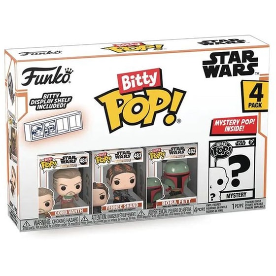 Funko Bitty Pop! - Star Wars - Cobb Vanth/Fennec Shand/Boba Fett/ Mystery Figure 4-pack image 0