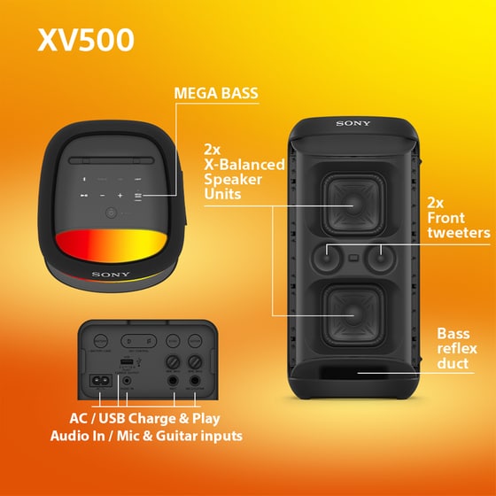 Party Speaker Sony SRS-XV500 - Μαύρο image 6