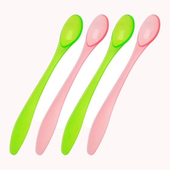 Kiokids Σετ Κουταλάκια 4 Τμχ Πράσινο Και Ροζ 4+μ image 0