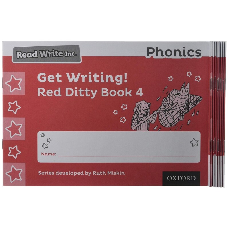 Read Write Inc. Phonics: Get Writing! Red Ditty Book 4 Pack of 10
