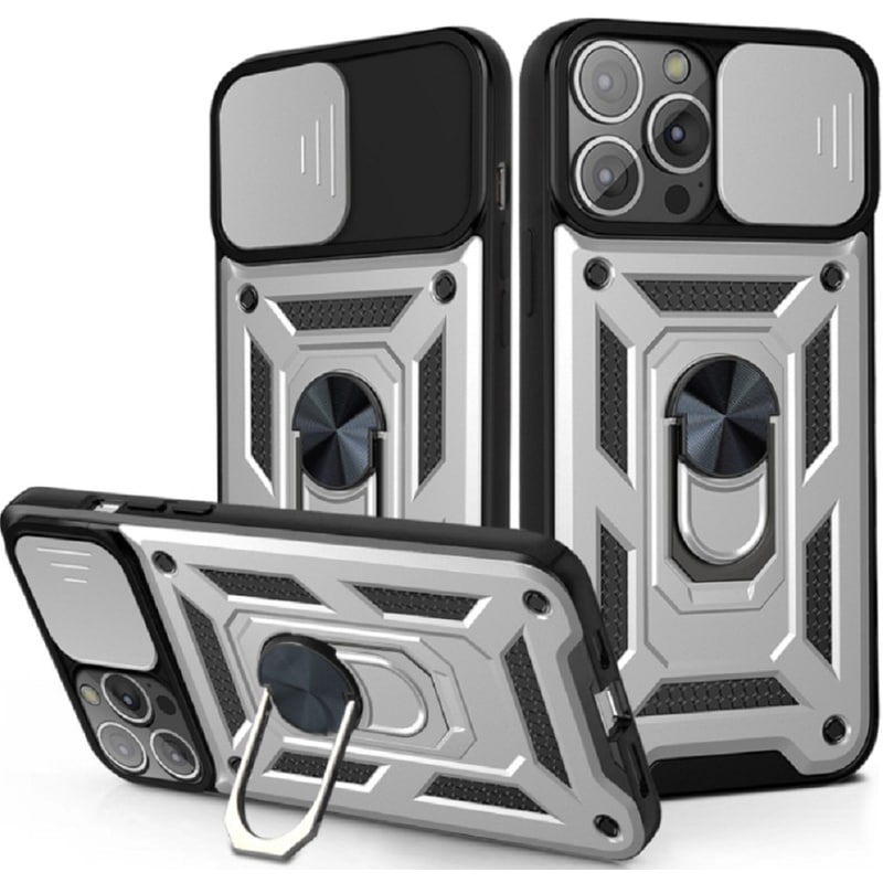 BODYCELL Θήκη Apple iPhone 13 Pro - Bodycell Armor Slide - Ασημί