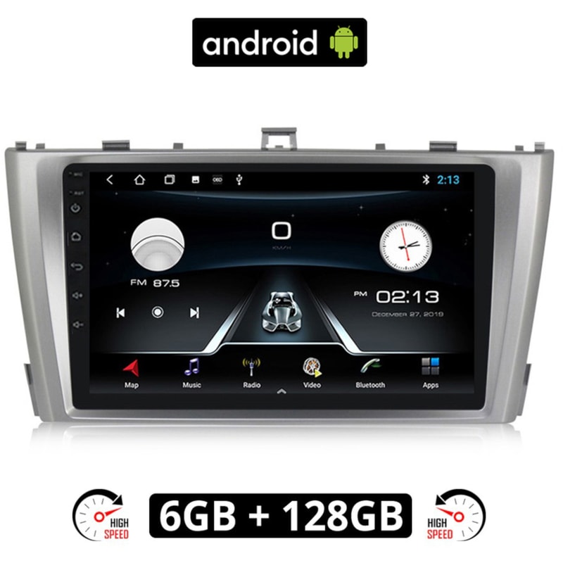 Ηχοσύστημα με Οθόνη Αφής 9 Android GPS Wi-Fi Bluetooth 6GB/128GB για Toyota Avensis (2009 - 2016)