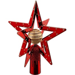 Χριστουγεννιάτικο Στολίδι A-s Red/gold 129287a Πλαστικό 1 Τμχ - Κορυφή Δέντρου