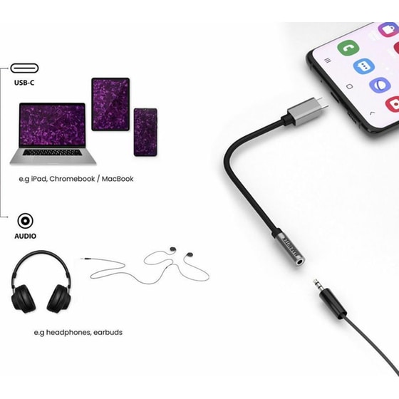 Μετατροπέας Marmitek USB-C male σε 3.5mm female - Ασημί image 3