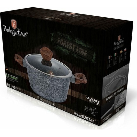 Κατσαρόλα BERLINGER HAUS BH-1197 24 cm 4.1 L Γκρι image 2