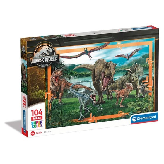 Παιδικό Παζλ Clementoni Maxi Supercolor Jurassic World (104 Κομμάτια) image 0