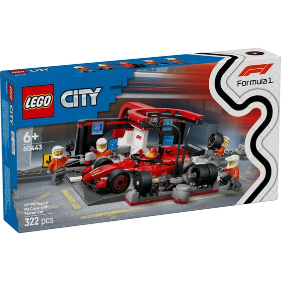 LEGO® City F1® Pit Stop & Pit Crew with Ferrari Car (60443) image 0