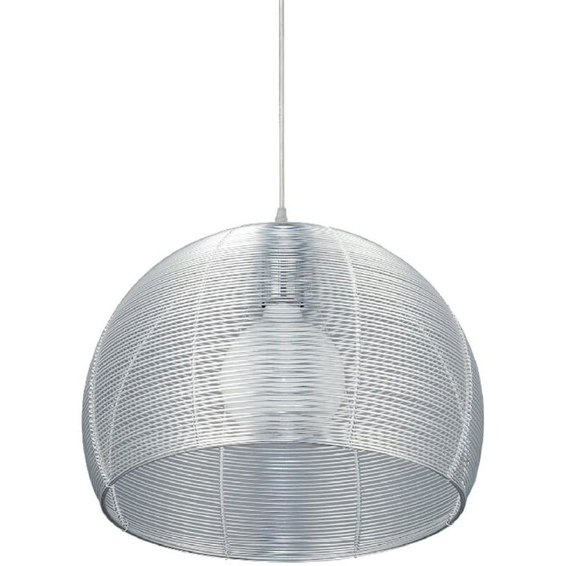 Φωτιστικό Οροφής Μονόφωτο Aca Zinc από Μέταλλο 40x40x30-100 cm - Ασημί