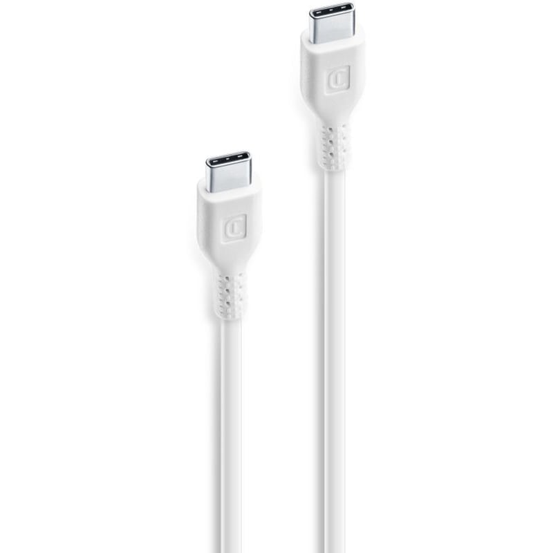 CELLULAR LINE Καλώδιο Φόρτισης Cellular Line Power Cable USB-C σε USB-C 60cm - Λευκό
