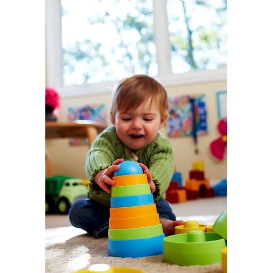 Green Toys Παιχνίδι Στοίβαξης Πυραμίδα Κυλίνδρων (STK01R) image 4