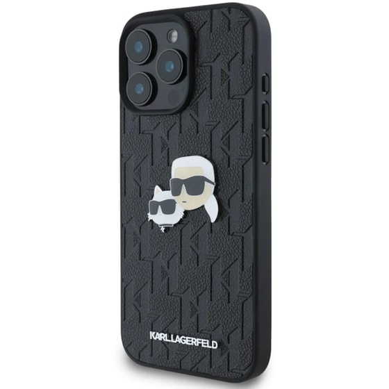 Θήκη Apple iphone 16 Pro Max - Karl Lagerfeld Monogram Ikonik Patch Saffiano - Μαύρο image 1