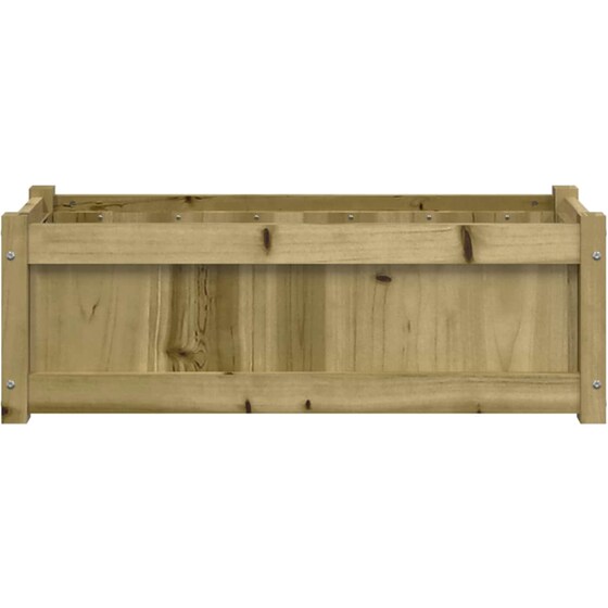 Ζαρντινιέρα VidaXL από Μασίφ Ξύλο Πεύκου 90x31cm - Καφέ image 3