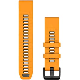 Λουράκι Garmin QuickFit 22 Silicone Band για Garmin QuickFit 22mm - Spark Orange with Graphite