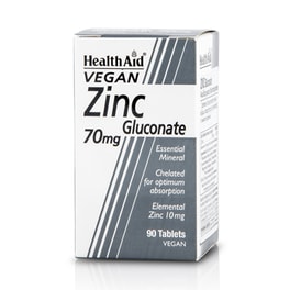Συμπλήρωμα Διατροφής Health Aid Zinc Gluconate 70mg - 90 Ταμπλέτες