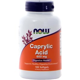 Ειδικό Συμπλήρωμα Διατροφής Now Caprilic Acid 600mg - 100 κάψουλες