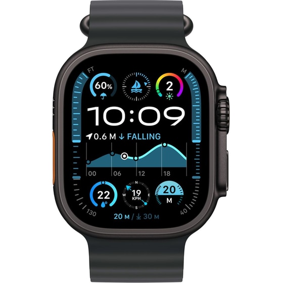 Apple Watch Ultra 2 GPS + Cellular 49mm Black Titanium Case with Black Ocean Band image 1