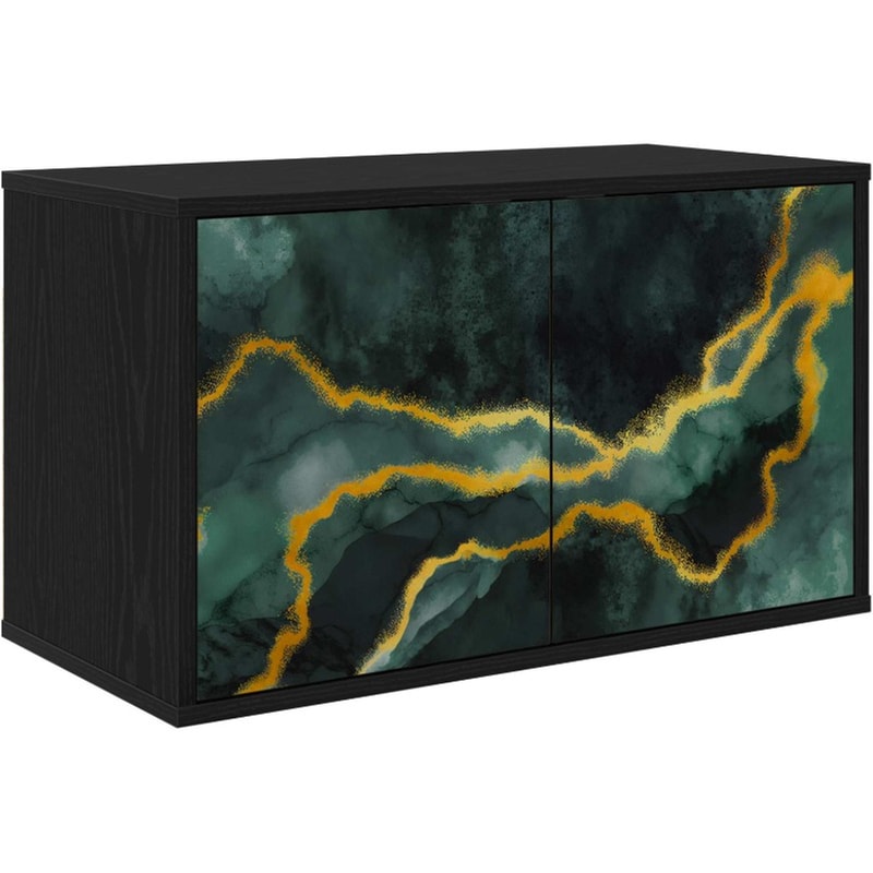 Έπιπλο Τηλεόρασης VidaXL WIJHE Επιτοίχιο 69 x 33 x 40 cm - Μαύρη Δρυς