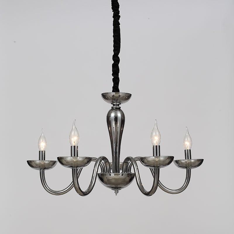 ACA DECOR Πολυέλαιος Οροφής Aca Lunaria Blk82185psgc Μεταλλικός Φ69x42 cm - Γκρι