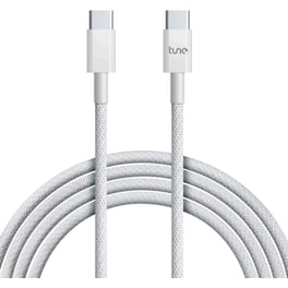 Καλώδιο Φόρτισης Tune TechFlex Stylish Braided Cable USB-C σε USB-C 1.5m - White