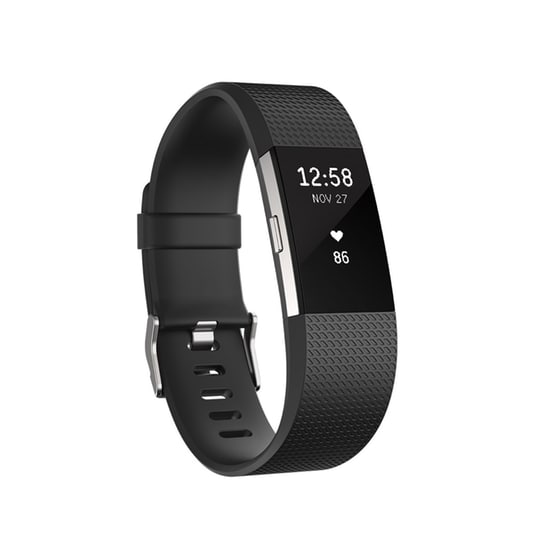 Activity Tracker FitBit Charge 2 HR Large Μαύρο/Ασημί image 0