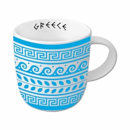 Κούπα Ancient Greece Πορσελάνη 360 ml - Λευκό/Γαλάζιο