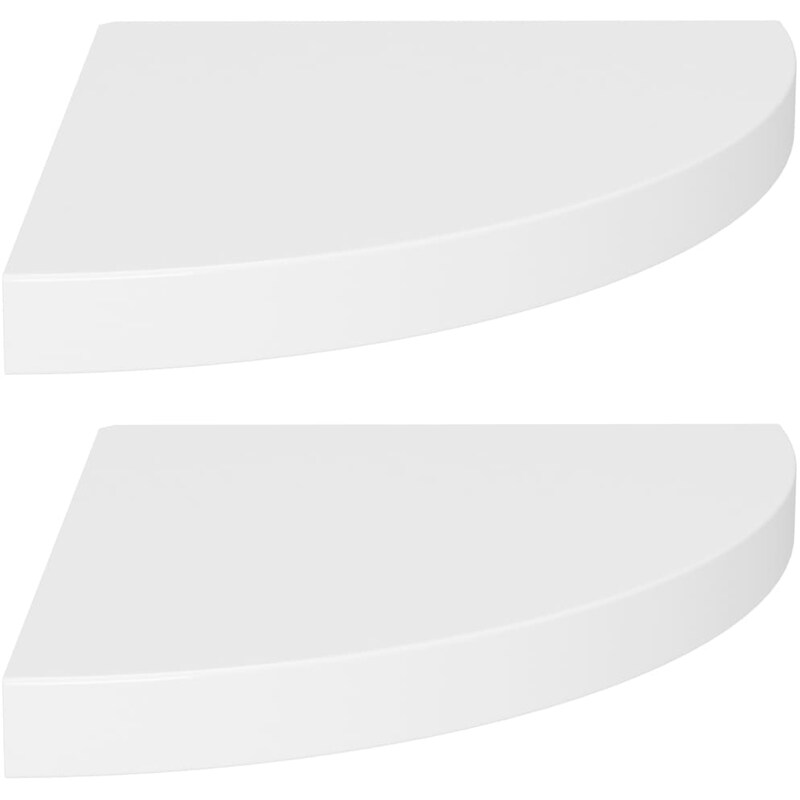 VIDAXL Ράφια Τοίχου VidaXL Γωνιακά από MDF 35x35x3.8 cm 2 Τμχ - Λευκό