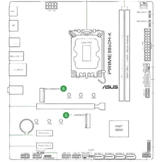 Asus Prime B860M-K Motherboard Micro ATX με Intel 1851 Socket 90MB1JT0-M0EAY0 image 6