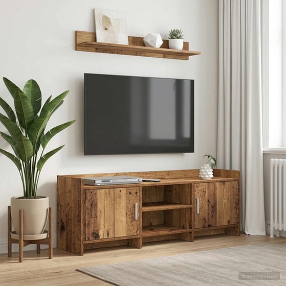 Έπιπλο Τηλεόρασης VidaXL 130 x 33 x 47 cm - Παλαιωμένο Ξύλο image 1