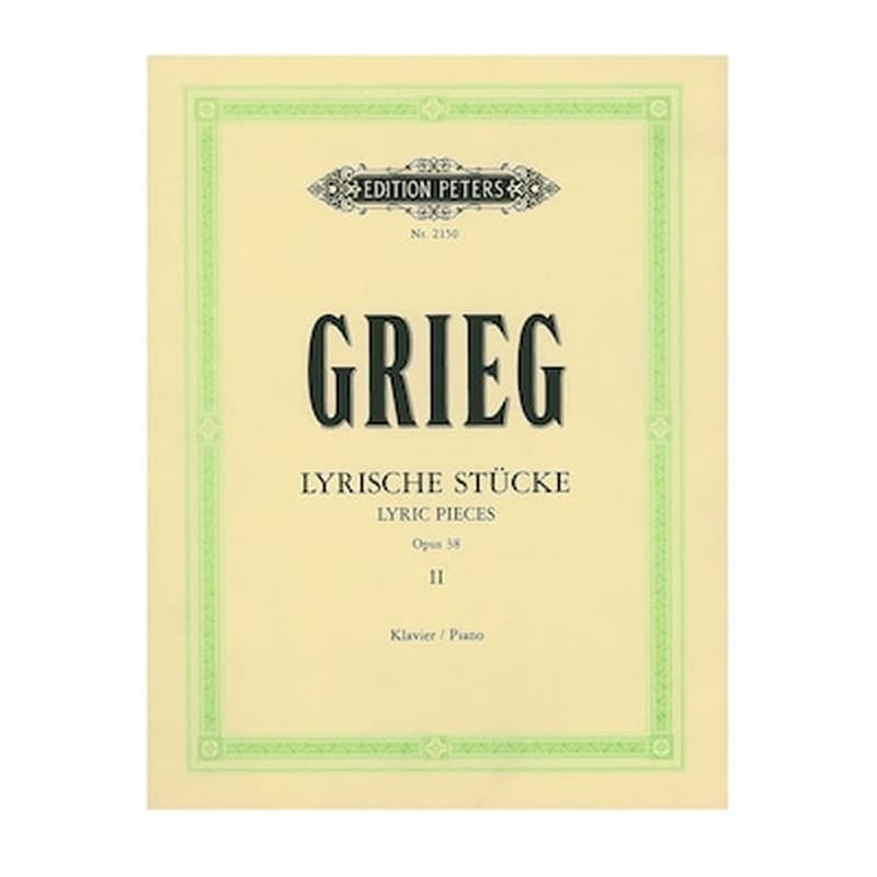 EDITION PETERS Βιβλίο Για Πιάνο Edition Peters Grieg - Lyric Pieces, Op.38, Vol.2