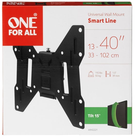 Βάση Τηλεόρασης Επιτοίχια One For All WM2221 Σταθερή 13" - 40" έως 50 kg image 1