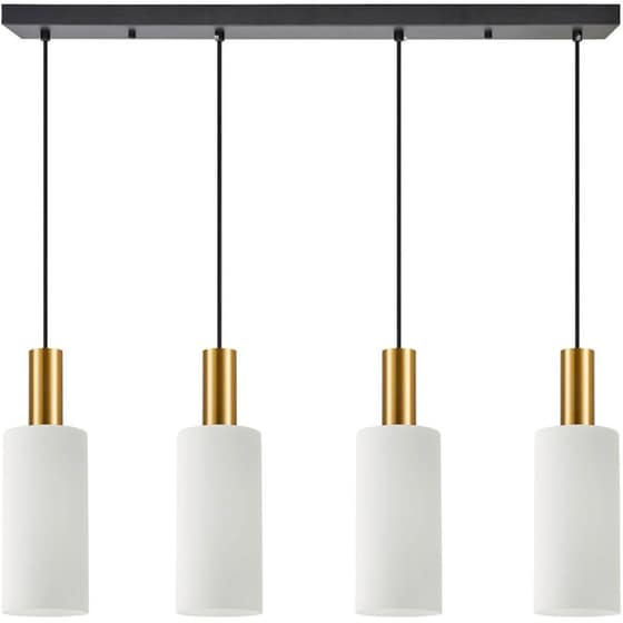 Φωτιστικό Οροφής Πολύφωτο Homelighting 77-8658 Μεταλλικό/Γυάλινο - Χρυσό/Λευκό/Μαύρο image 0