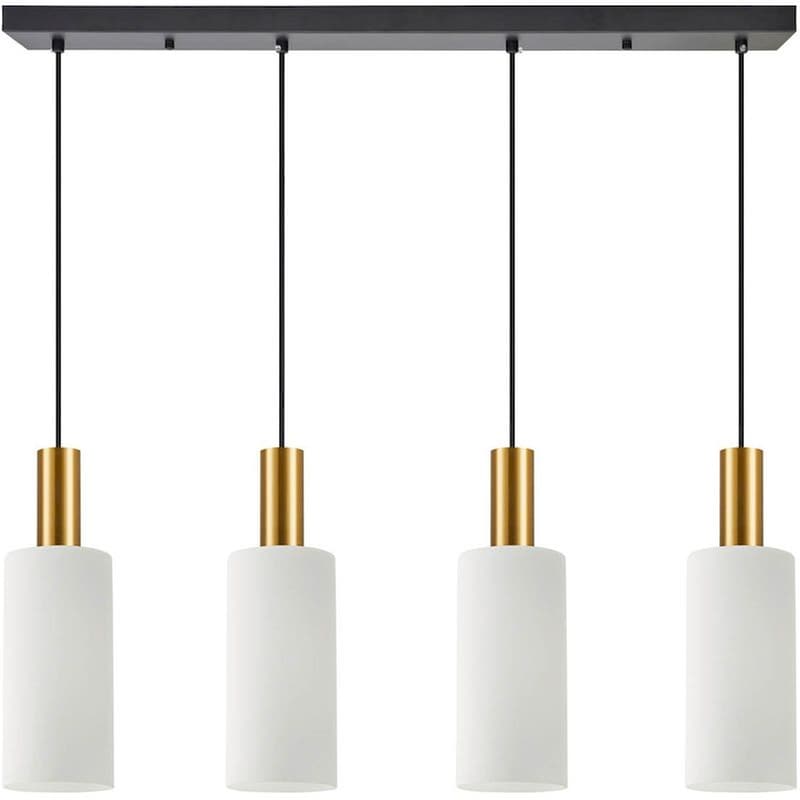 HOMELIGHTING Φωτιστικό Οροφής Πολύφωτο Homelighting 77-8658 Μεταλλικό/Γυάλινο - Χρυσό/Λευκό/Μαύρο