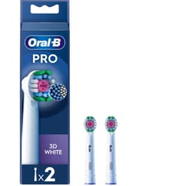 Ανταλλακτικές Κεφαλές Οδοντόβουρτσας ORAL-B Pro 3D White 2 Τμχ
