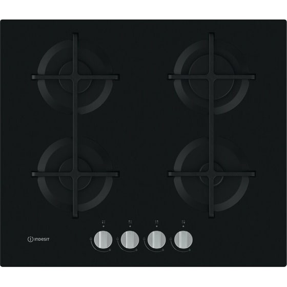 INDESIT ING 61T/BK 59 cm Μαύρo Εστία Αερίου Αυτόνομη image 0