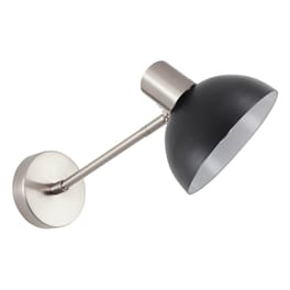 Απλίκα Τοίχου Homelighting 77-8333 Μεταλλική 30x15 cm - Μαύρη/Ασημί