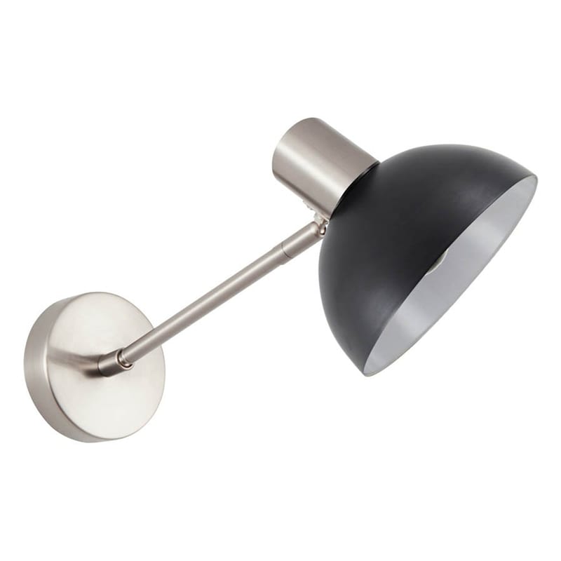 HOMELIGHTING Απλίκα Τοίχου Homelighting 77-8333 Μεταλλική 30x15 cm - Μαύρη/Ασημί