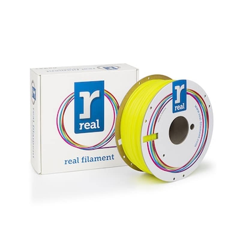 REAL FILAMENTS Real Pla 3d Printer Filament - Fluorescent Yellow - Spool Of 1kg - 2.85mm (refplafyellow1000mm3)