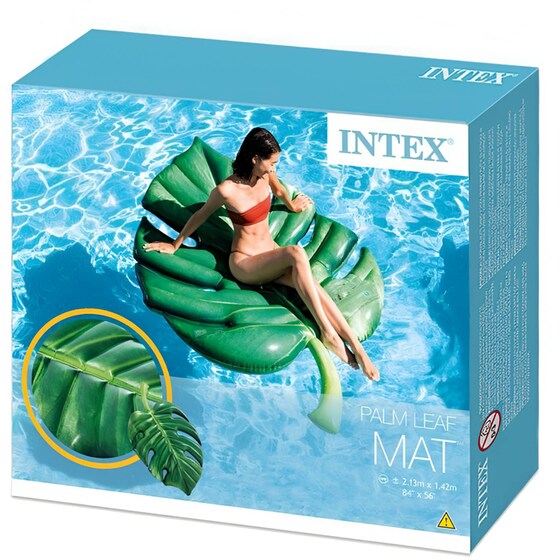Στρώμα Θαλάσσης Intex Palm Leaf Mat 213 cm - Πράσινο image 4