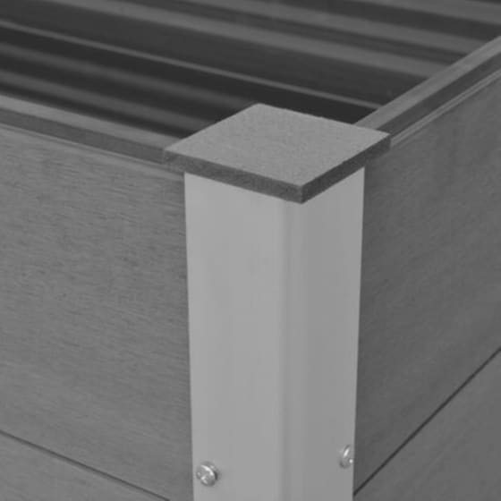 Vidaxl Ζαρντινιέρα Γκρι 150 X 50 X 54 Εκ. Από Wpc image 2