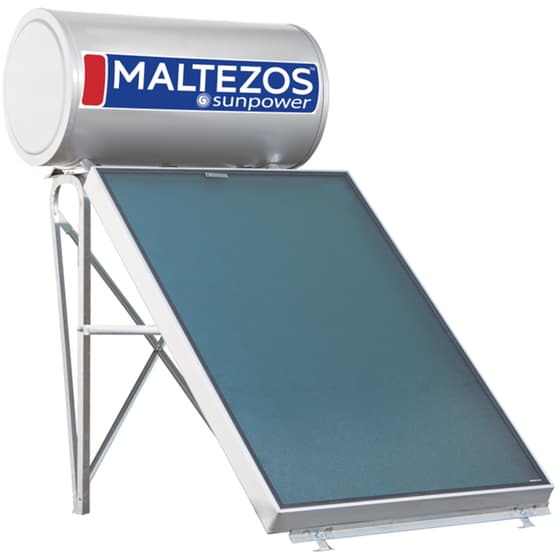 Ηλιακός Θερμοσίφωνας MALTEZOS Sunpower 125L/1.5τμ Διπλής Ενέργειας Κεραμοσκεπής image 0