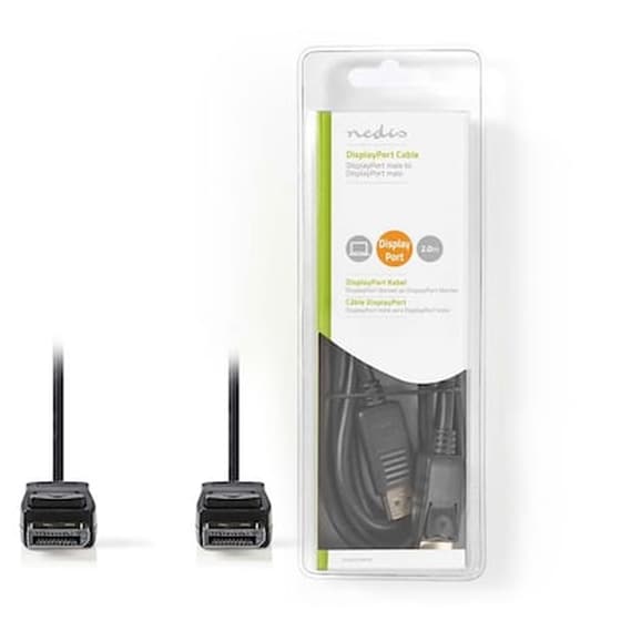 Καλώδιο Nedis DisplayPort Male σε DisplayPort Male - 2m image 0