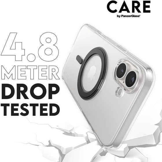Θήκη Apple iPhone 16 Plus - PanzerGlass MagSafe Kickstand Case - Transparent with Black Stand image 5